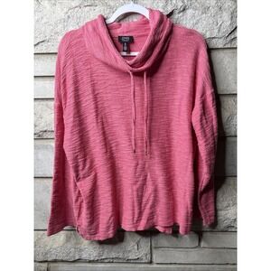 Jones‎ New York Sweater Cowelneck Pink Pullover Women's Large EUC